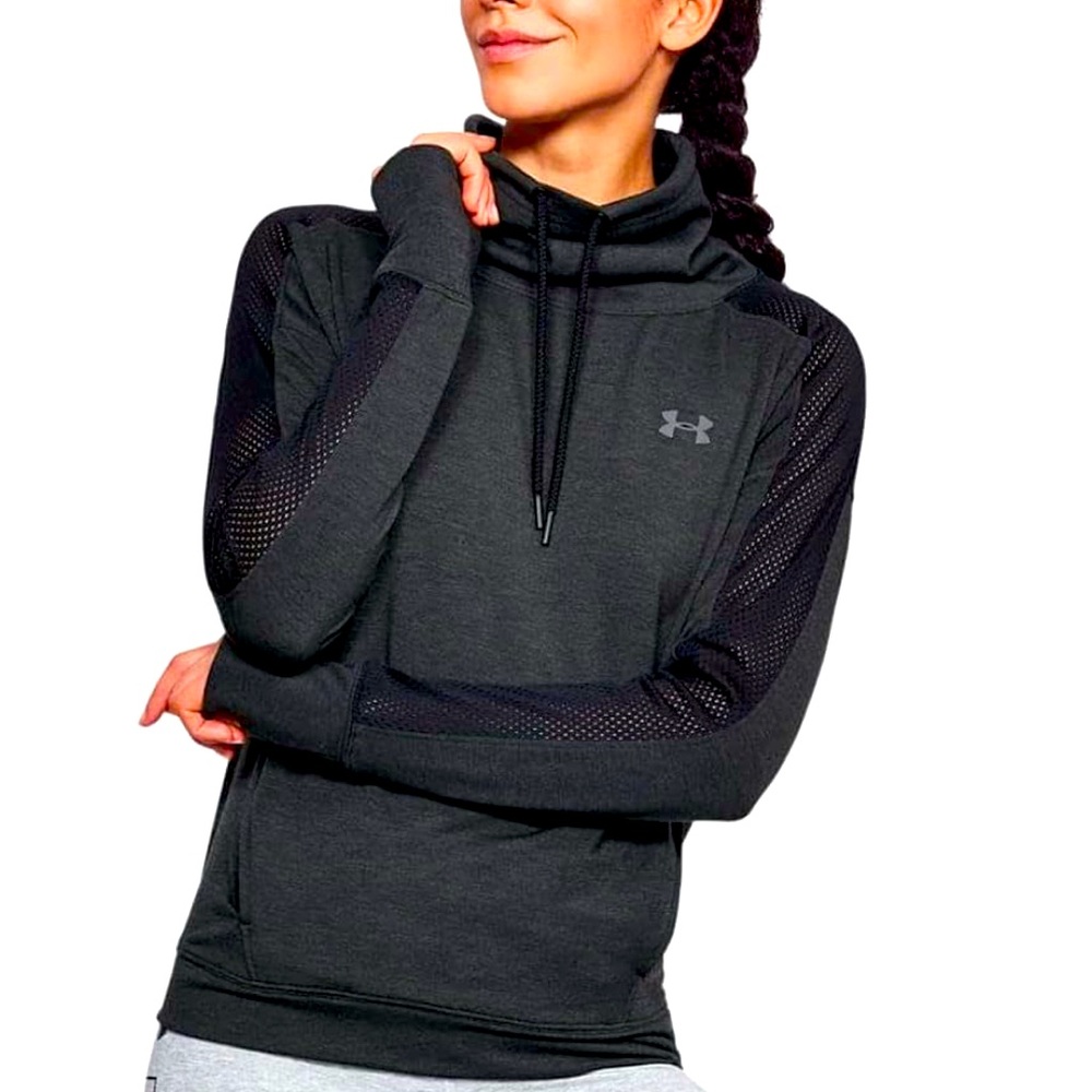 Under Armour funnel neck sweatshirt.